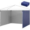 3-Piece Set Side Panels with Zipper for 3 x 3 m Gazebo, Dark Blue