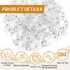 200 Pcs Mini Clothesp Plastic Clear Clips Tiny Photo Clips Multi-Function Small Clothesp for Hanging String Fairy Lights Picture Photo Paper Binder