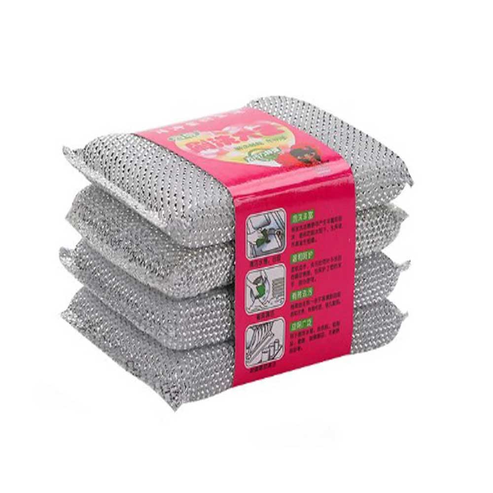 

4 шт. Кухонные губки для мытья посуды Не царапают кастрюли Щетка для кастрюль Артефакт Бытовая губка для чистки без царапин Салфетка