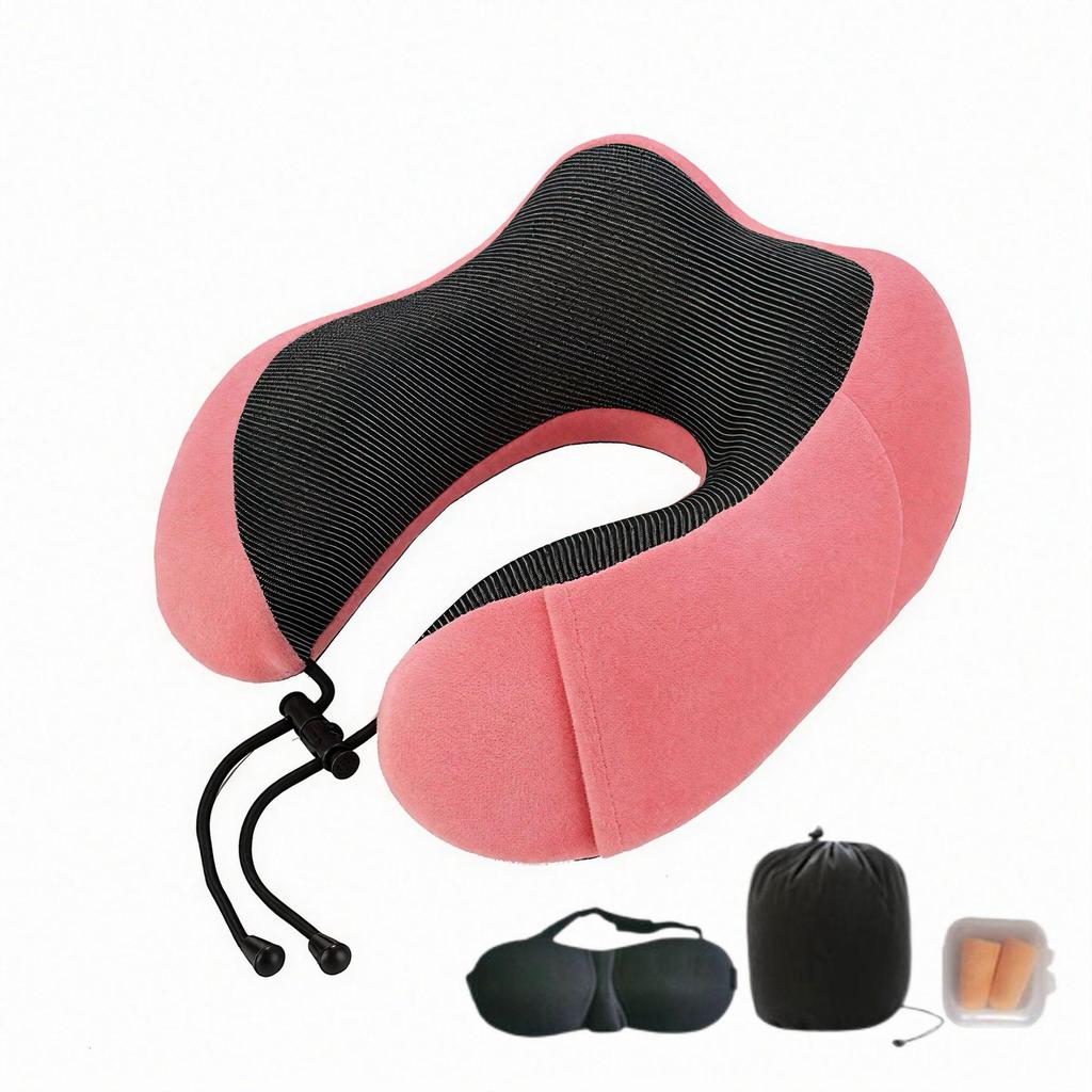 Memory Foam U-Shaped Neck Pillow for Travel & Airplane