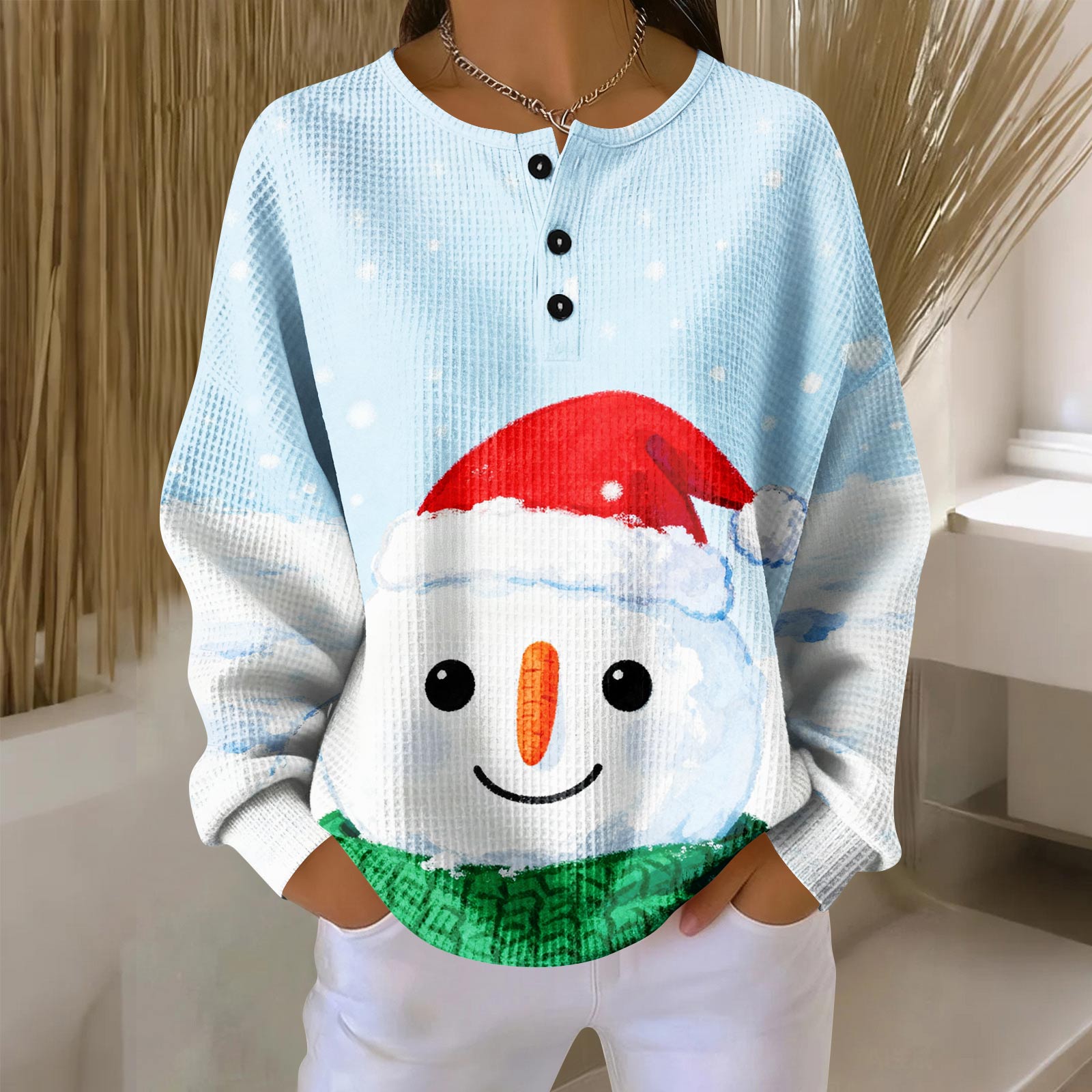 

Женские повседневные рубашки с длинным рукавом, топы на пуговицах с V-образным вырезом, свободный трикотаж, осенние фавориты для женщин L