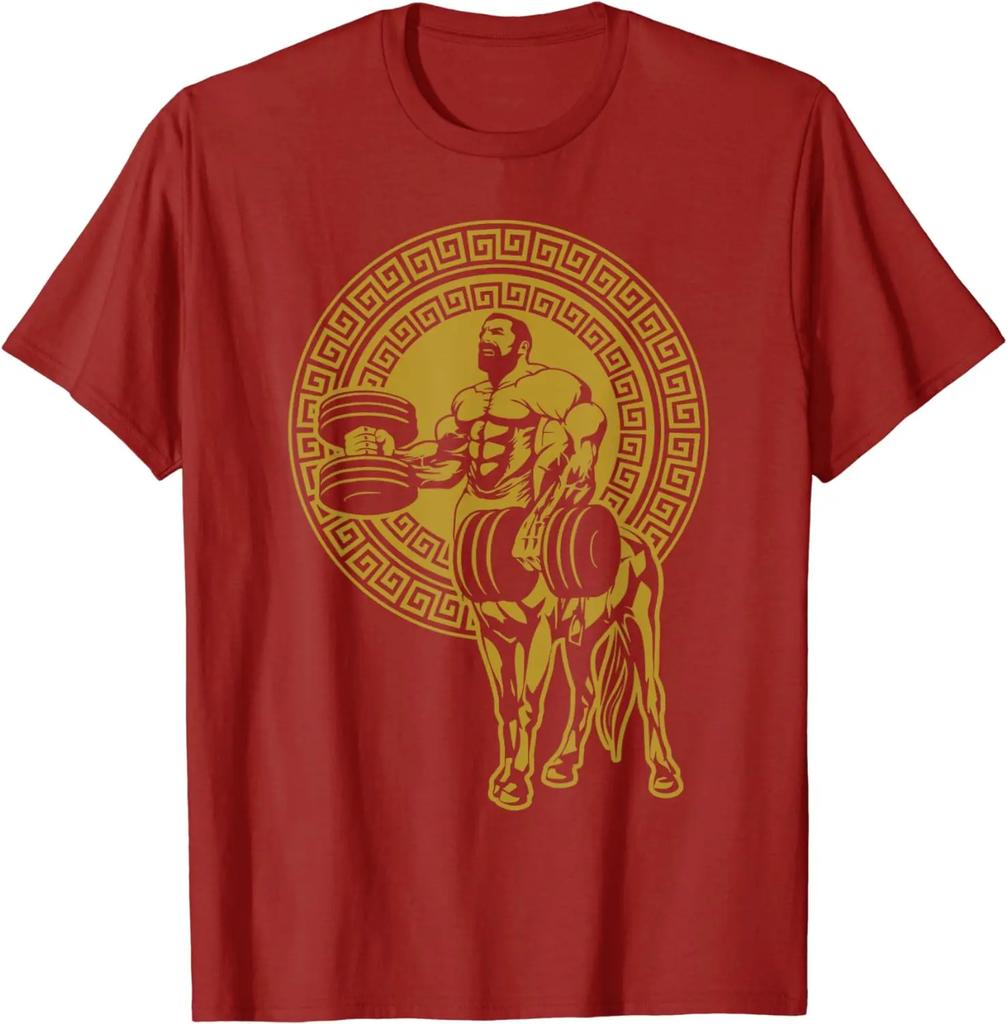 Centaur Gym Fitness Muscle Training Deadlifts Workout TShirt 100 Cotton ONeck Summer Short Sleeve Casual Unisexs Tshirt
