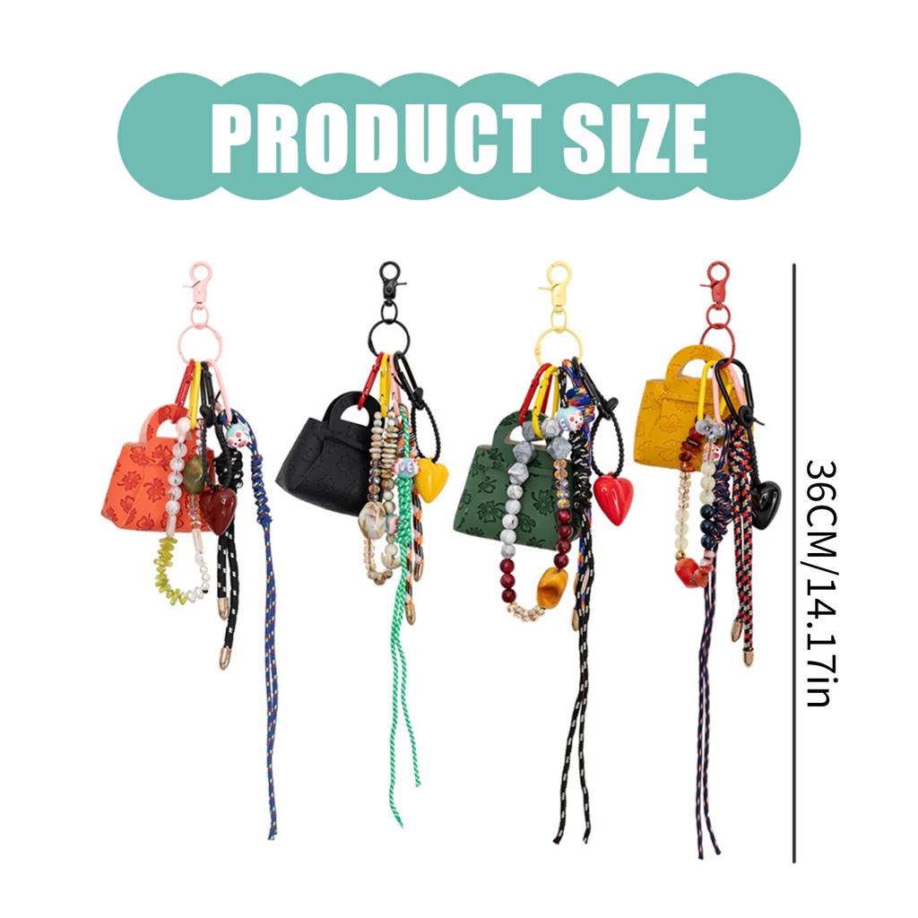 Stylish PU Leather Coin Purse Keychain with Handwoven Lanyard Handmade Keyring Bag Accessories for Urban Men and Women