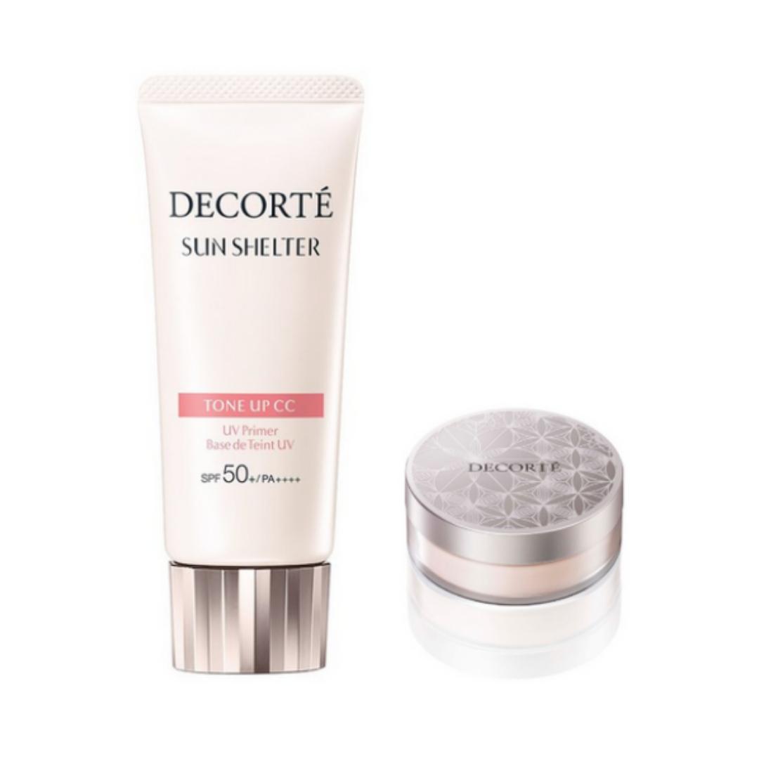 

DECORTÉ Sun Shelter Multi Protection Tone‑Up CC 01 Light Beige — SPF50+ PA++++ — 35 g — 1 unit (includes mini loose powder gift)