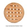 1 Pc Round Bamboo Kitchen Heat Insulation Pads 19.5/15CM Natural Bamboo Mat for Hot Dishes/Pot/Bowl/Teapot/Hot Pot Holders