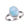 Natural Republic Larimar Gemstone Handmade 925 Solid Silver Gift Ring S.10 C1t69