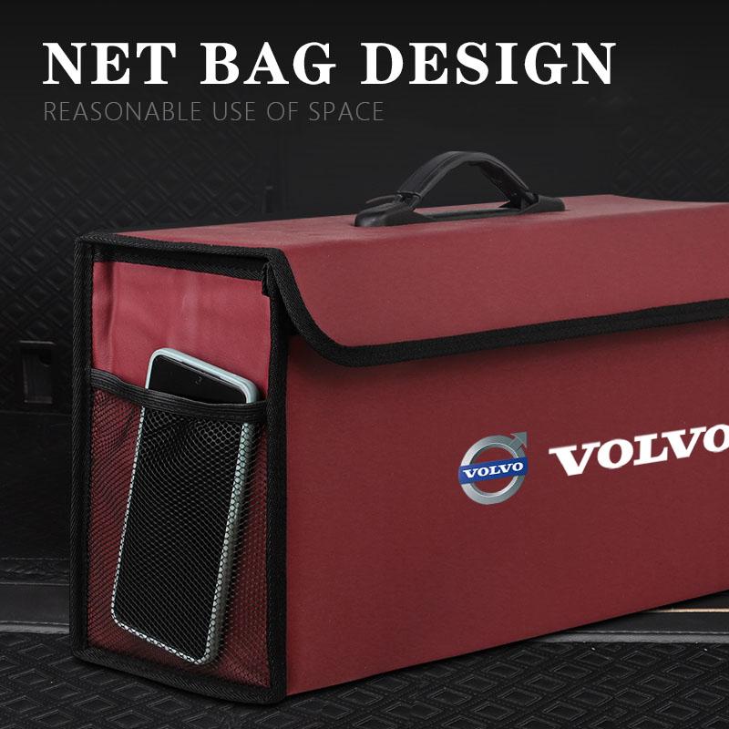 1 Stück faltbare Aufbewahrungsbox für den Kofferraum, Organizer-Zubehör für Volvo XC90 V90 V60 XC60 V40 EC40 EX40 S80 S60 S90 C40 XC40 V70