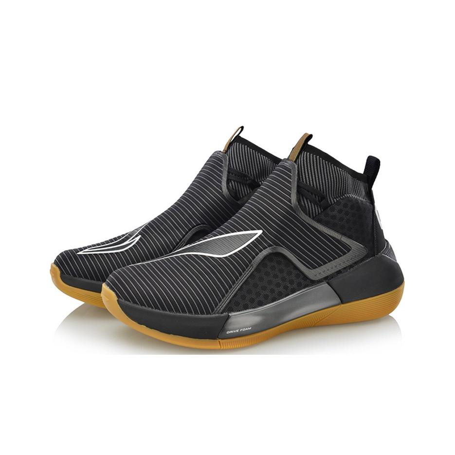 Scarpe da Basket Alte Li Ning Yu Shuai 12 Uomo Scarpe da Basket Nere ABAN049-1