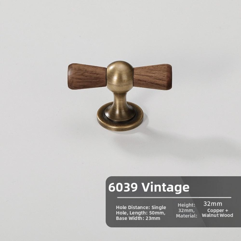 Walnut Drawer Pulls Brass Round Knobs Decorative Cupboard Handles Furniture Hardware