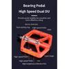 Bike Pedals Nylon Bearing 9/16" Non-Slip Flat Pedals Lightweight Wide Flat Platform Cycling Pedals for BMX Road MTB E-Bike