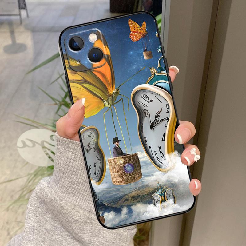 Salvador Dali Gemälde Handyhülle Für iPhone 16 Pro Max 14 11 12 13 15 Pro Max Mini XR 16e 15 16 Plus Rückseite