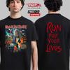 Tricou cu două fețe Iron Maiden Run For Your Live, Cadou pentru Fanii Metal din Familie Tricou Unisex
