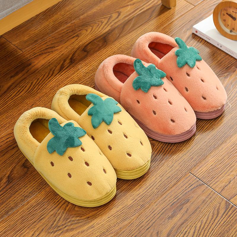 Cotton Slippers Women Home Autumn Winter Indoor Warm Couples Plush House Anti Slip Thick Sole Maternity Shoes Winter