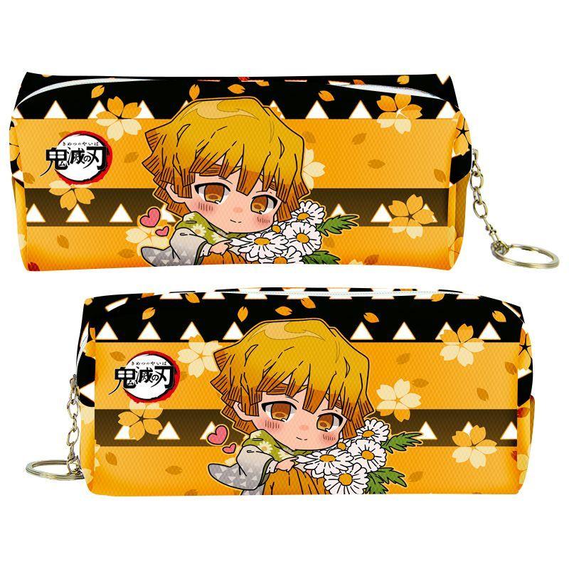 Slayer Demon Cartoon Animation Peripheral Pencil Case Stationery Box Pencil Coin Purse PU Zipper Nezuko Mitsuri Butterfly Ninja