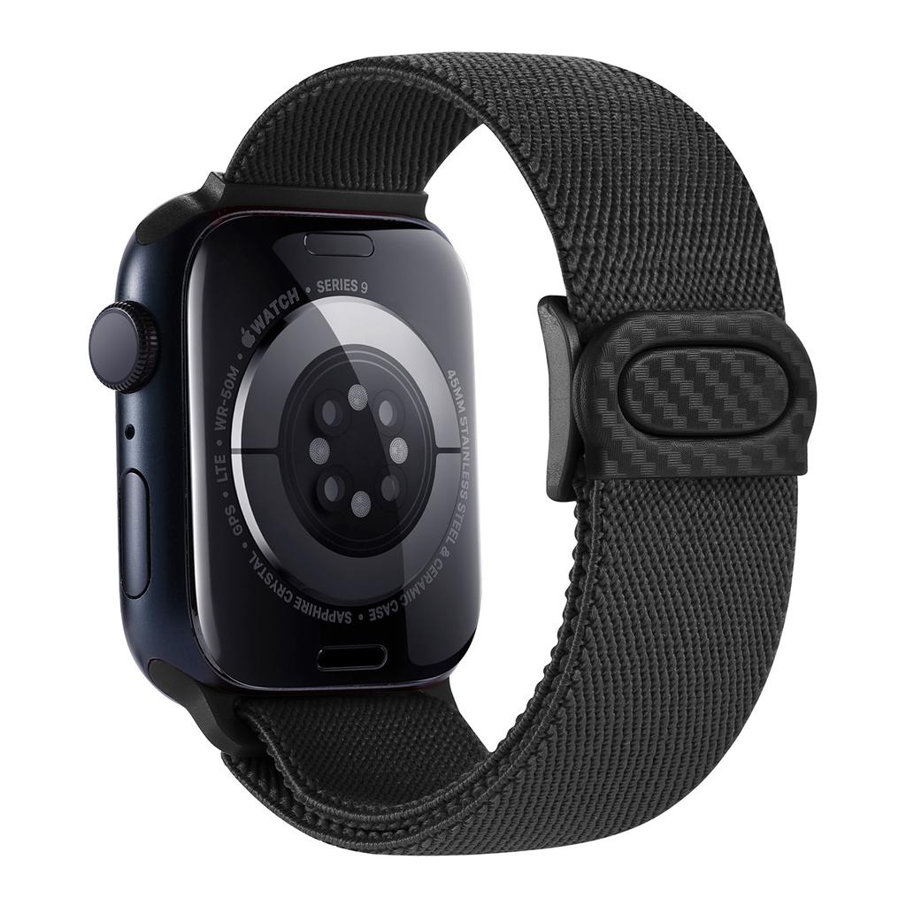 Nylon Strap For Apple watch band 45mm 40mm 44mm 41 46mm 49mm Elastic carbon bracelet correa iWatch series 9 8 7 6 se Ultra 2 10