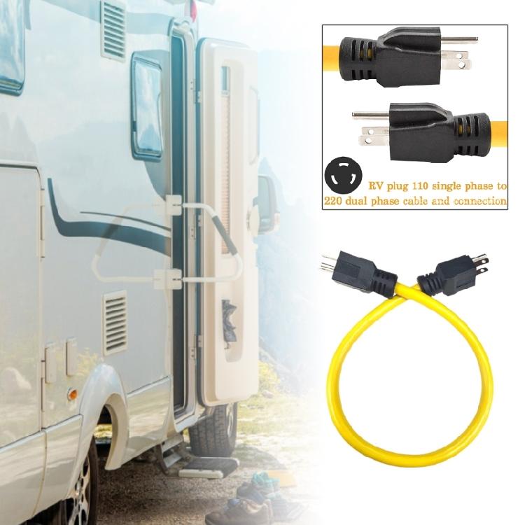 Generator Adapter Cord NEMA 5-15P to 5-15P for Transfer Switch Extension Cord