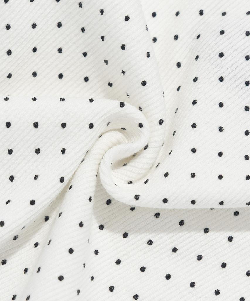 SEOUL APPAREL Canotta con Logo a Cuore e Pois (bianca)