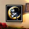 5D DIY Diamond Painting Decorative Skeleton on The Moon Full Round Drill Scenery Diamond Embroidery Cross Stitch Kits Home Decor Gift