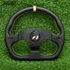 320mm D Shape Sports Steering Wheel Black Leather Universal 13Inch Racing Gaming JDM Steering Wheel