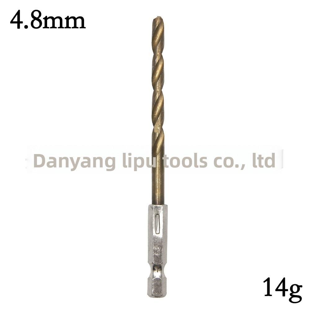 Set 13 Piese Burghie elicoidale cu coadă hexagonală placate cu titan 1,5 6,5 mm pentru mașină de găurit electrică, șurubelniță și șurubelniță pneumatică