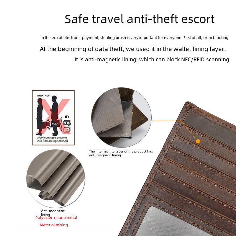 Vintage-Reisepasshülle aus echtem Leder mit RFID-Schutz