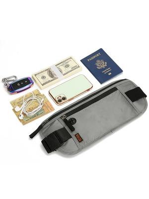 2025 Anti-theft RFID Waterproof Ultra-thin Mobile Phone Waist Pack and Passport Bag