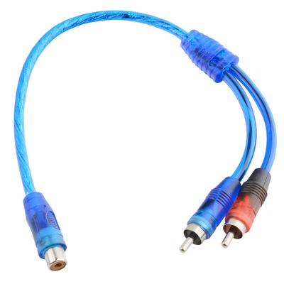 Wysokiej Jakości Samochodowy Odtwarzacz MP3 Audio RCA 1 Męski na 2 Żeńskie Rozdzielacz Y Kabel Adapter Przewód Konwerter Samochodowy Wzmacniacz Aux Adapter Głośnikowy Samochodowy