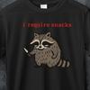 Snack Lover Raccoon T Shirt Funny Cute Graphic Tee Unisex Handmade Animal Shirt Humor Gift For Snack Fans, Funny Raccoon T Shirt Snack Lover