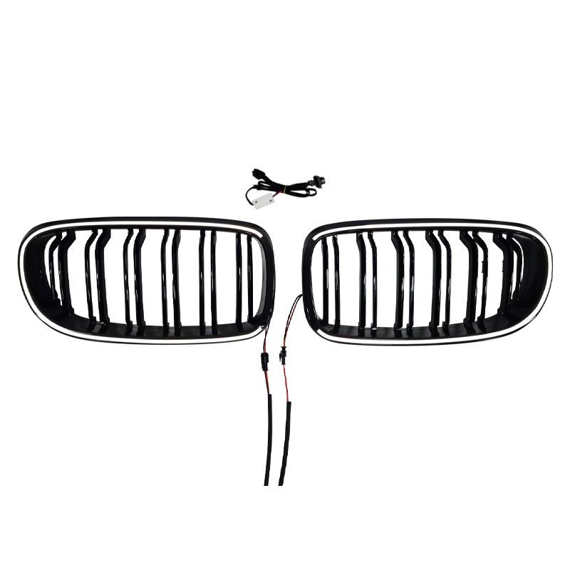 

For BMW 3 Series E90 E91 LCI 325i 328i 335i 2009-2011 High Quality ABS Car Front With LED Light Grille Auto Racing Grille чёрный