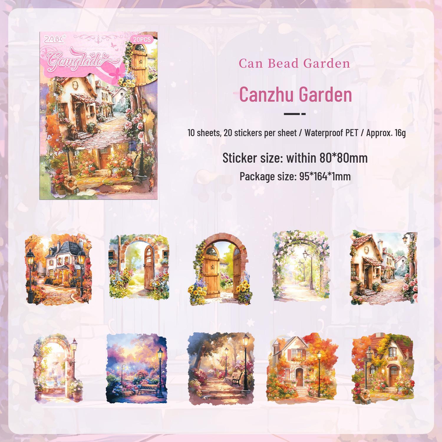 ZABC Магия Границы Серия Приключений Набор Наклеек с Пейзажами – 6 Стилей