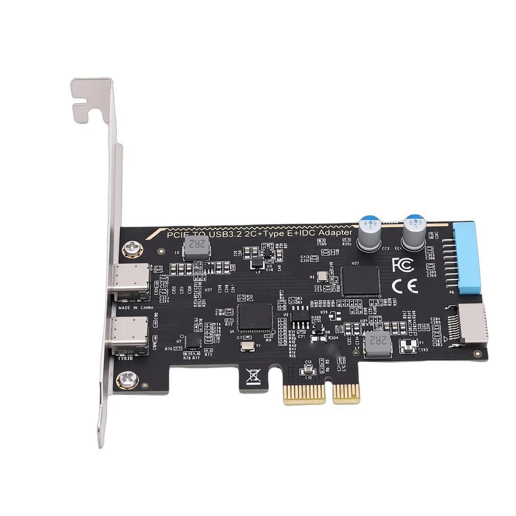 PCI Express Expansion Card Support for Windows XP 7 8 10 11 Vista 5Gbps PCIe to Double Type C Type E 19 Pin IDC Port