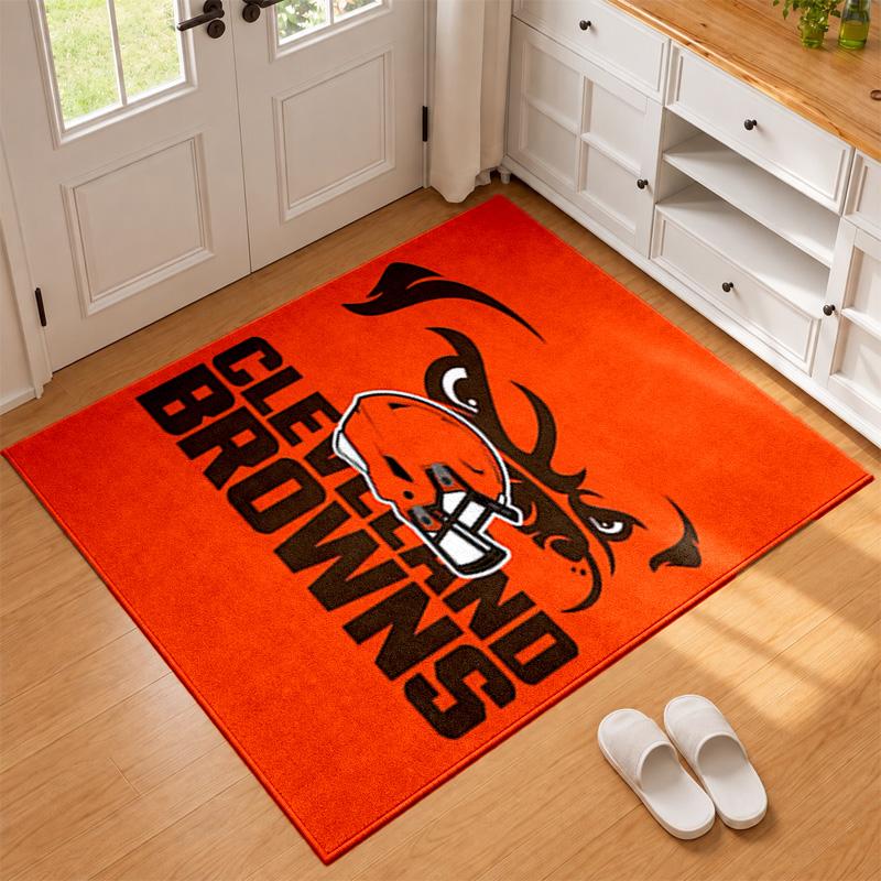 Cleveland Browns Carpet Door Mat for Living Room or Bedroom Protective Mat Under Chair Office Decoration Christmas Gift Birthday Present