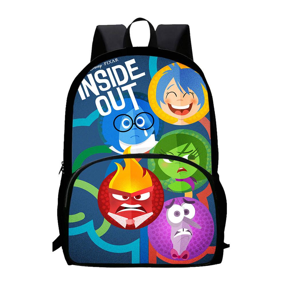Inside Out 2 Student Backpack Large Capacity Oxford Cloth School Bag Unisex