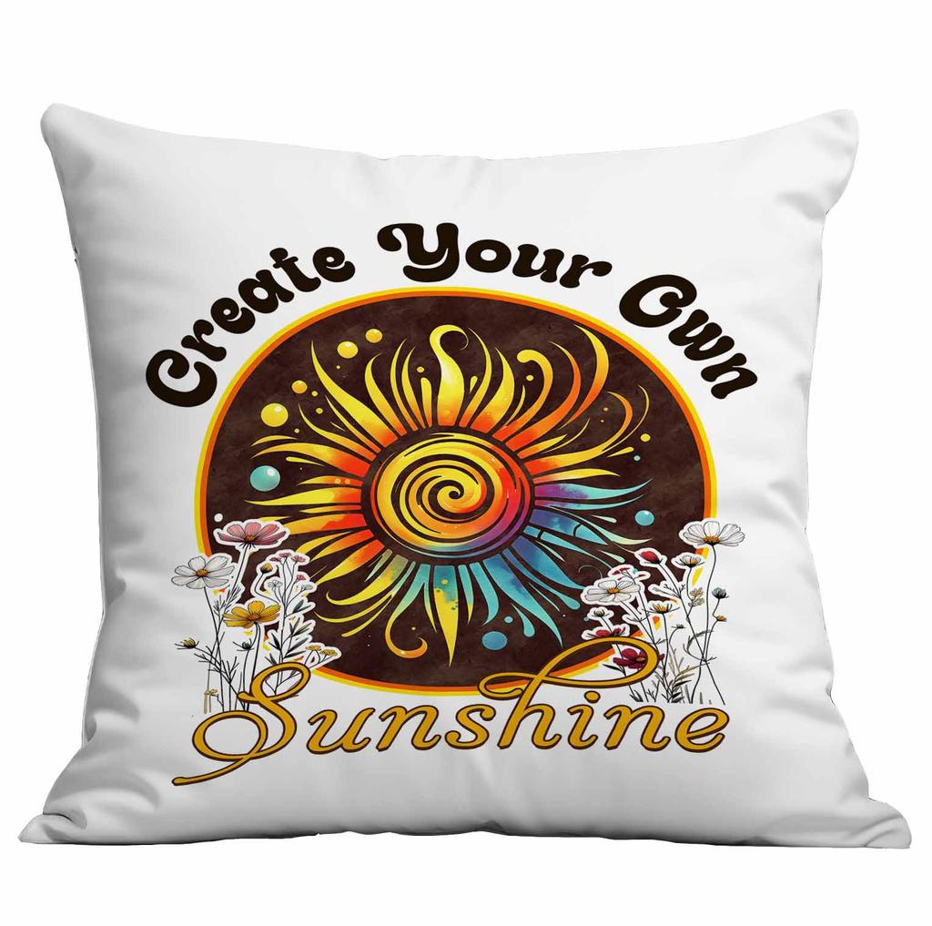 Retro Sunflower Sun Pillow Case Home Sofa Cushion Pillow Case