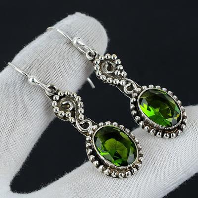 Peridot Earrings, Handmade Earring, 925 Sterling Silver Earring, Citrine Jewelry Earring, Gift for Her, Dangle-Drop Earrings For Women Gifts