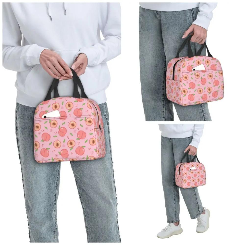 Cartoon Fruit Watermelon Cherry And Pineapples Insulated Lunch Bag Cooler Thermal Food Box Tote Portable Lunch Boxes Container
