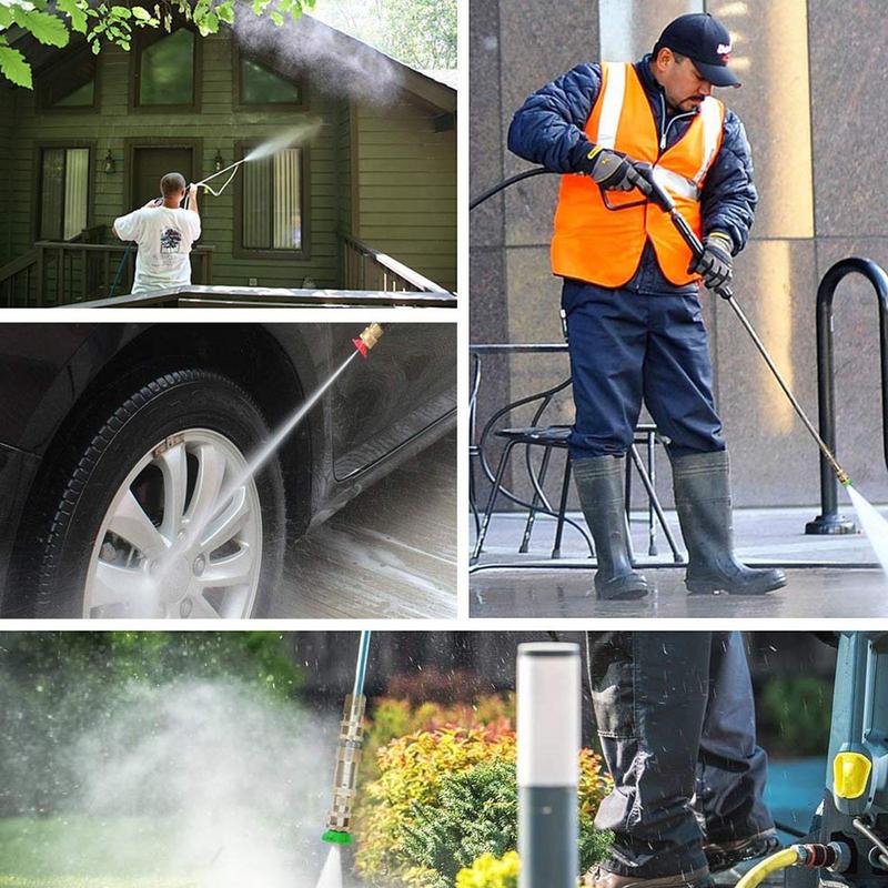 

4000 PSI 1/4 Inch High Pressure 360 Rotary Turbo Ceramic Core Nozzle Set Quick Connector Clean Vehicle Car Washer Spray Tip CHINA