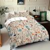 Flower and flower pattern 3D printed bedding set, colorful style down duvet cover set, soft and comfortable home luxury duvet co