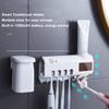 UV Toothbrush Holder with 1200mAh Battery Smart Induction Wall Mount Toothbrush Rack USB Charging