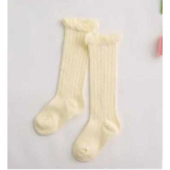 Baby Girls Kids Winter Non-slip Socks Bow Summer Spring Mesh Newborn  Terry Cotton Sokken Princess Knee High Long Socks
