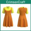 Squid Game Wooden Doll Cosplay Dress Comfortable And Breathable Red Green Light