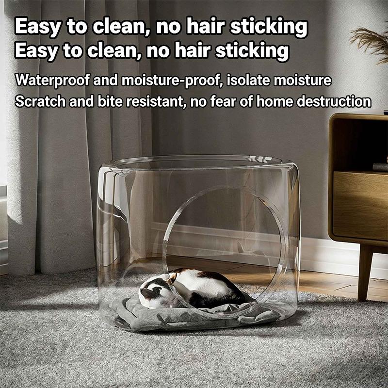 Transparent Cat Nest, Large Space for Home Use, Easy To Maintain, Space Capsule, High-end, Non Stick, Breathable, Semi Enclosed