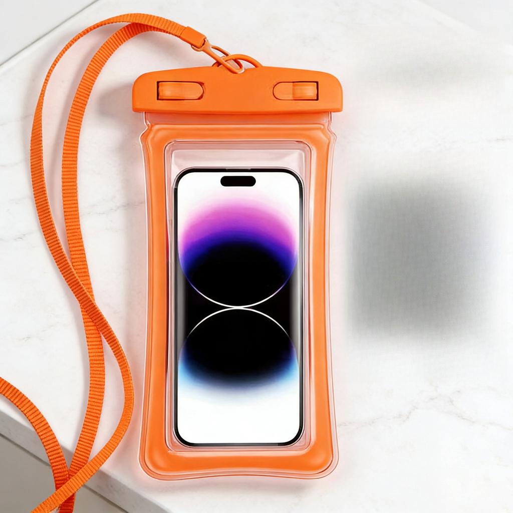 Universal Waterproof Phone Pouch with Sealed Design and Lanyard for Swimming and Diving