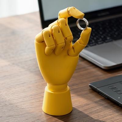 Articulated Flexible Hand Model with Moveable Joint And Base 3D Printed Poseable Sketching Tool for Drawing Painting Sketching Desk Decoration