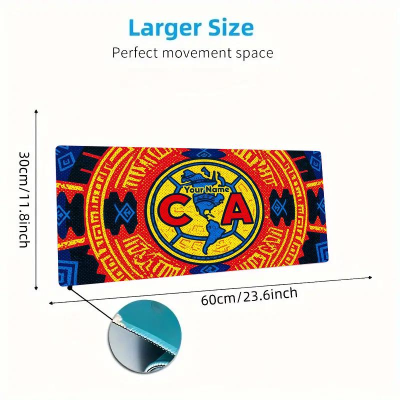 Club America Custom Name Large Size Mouse Pad Large Gaming Table Cushion Non-slip Laptop Tablet Big Mousepad XXL Mat Mini PC Playmat With Lock edge