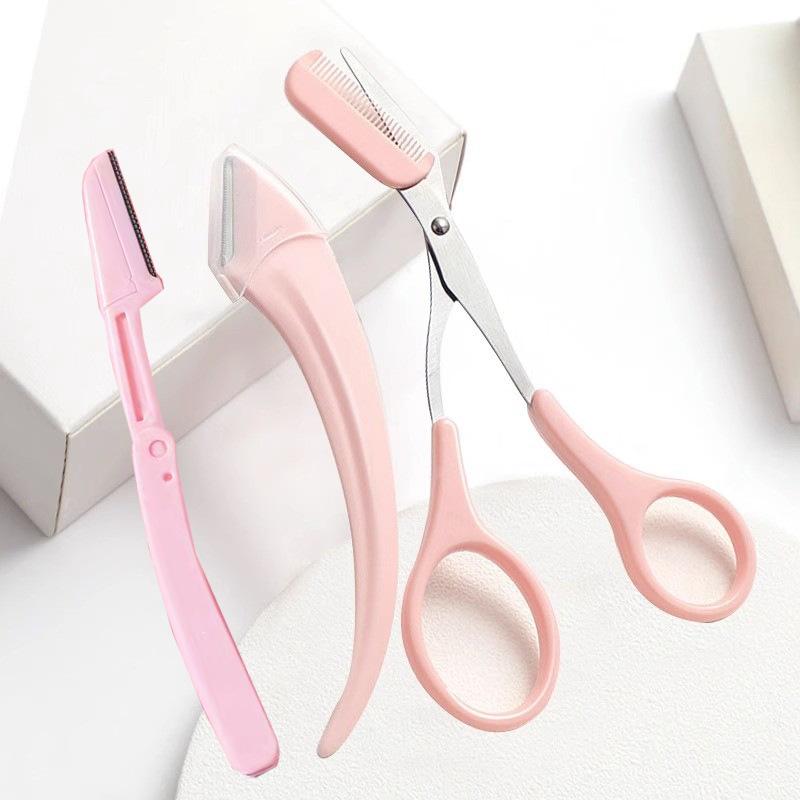 Eyebrow Trimmer, Stainless Steel Eyebrow Scissors With Comb, Eyebrow Trimming Scissors Hair Removal Beauty Tools