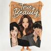 Manhwa T True B Beauty  Flannel  Blanket Suitable for Sofa Living Room Bedroom