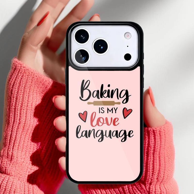 Love Baking Chef Knife print Phone Case for iPhone 17 16 15 14 13 Pro Max Back Cover for 12 11 Pro Coque
