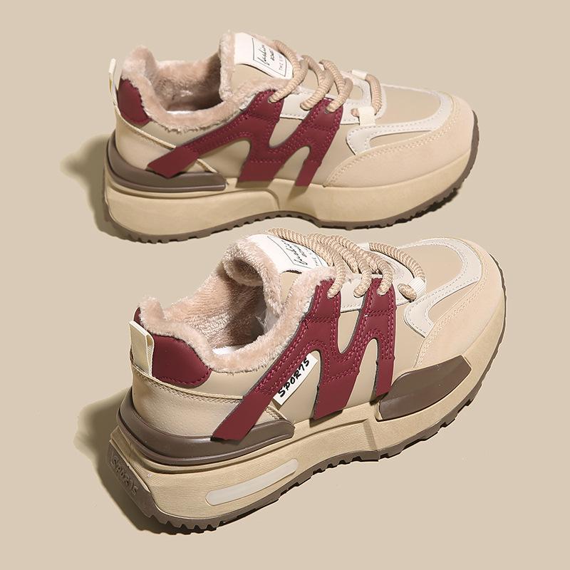 

Женская обувь 2024 года, новинки осени, круглая носовая часть, плоская подошва, легкая нескользящая спортивная обувь, кроссовки женские, Zapatillas De Mujer 40 красный