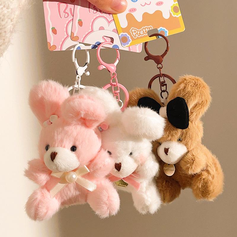 Adorable Bear Pendant Plush Doll Keychain Accessory